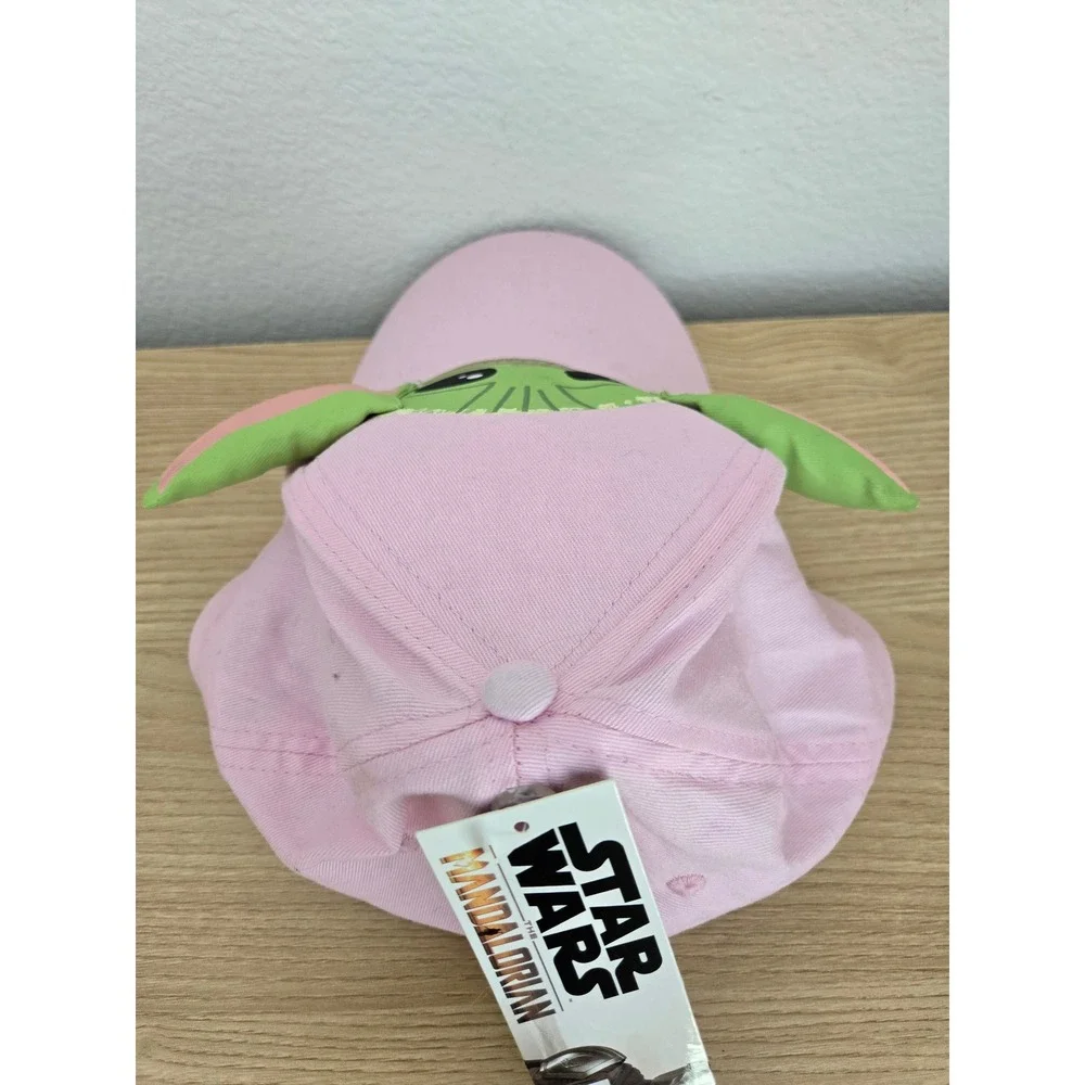 Star Wars Kids Grogu Baby Yoda Pink Baseball Cap Hat 3D Ears Mandalorian OSFM